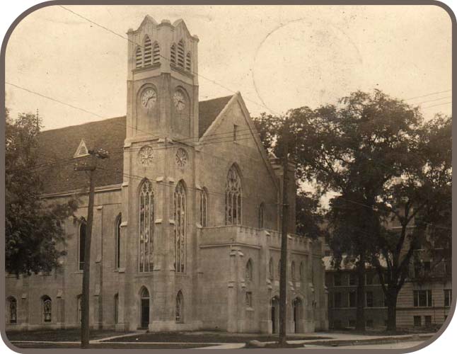 First Baptist Church postcard
